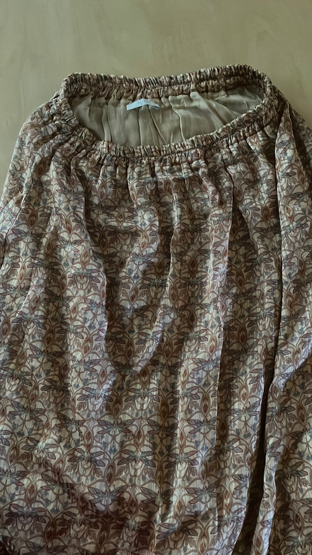By-Bar Amsterdam Rok met Bloemenprint, Maat 38/40 (M), Beige, Ophalen of Verzenden, Zo goed als nieuw
