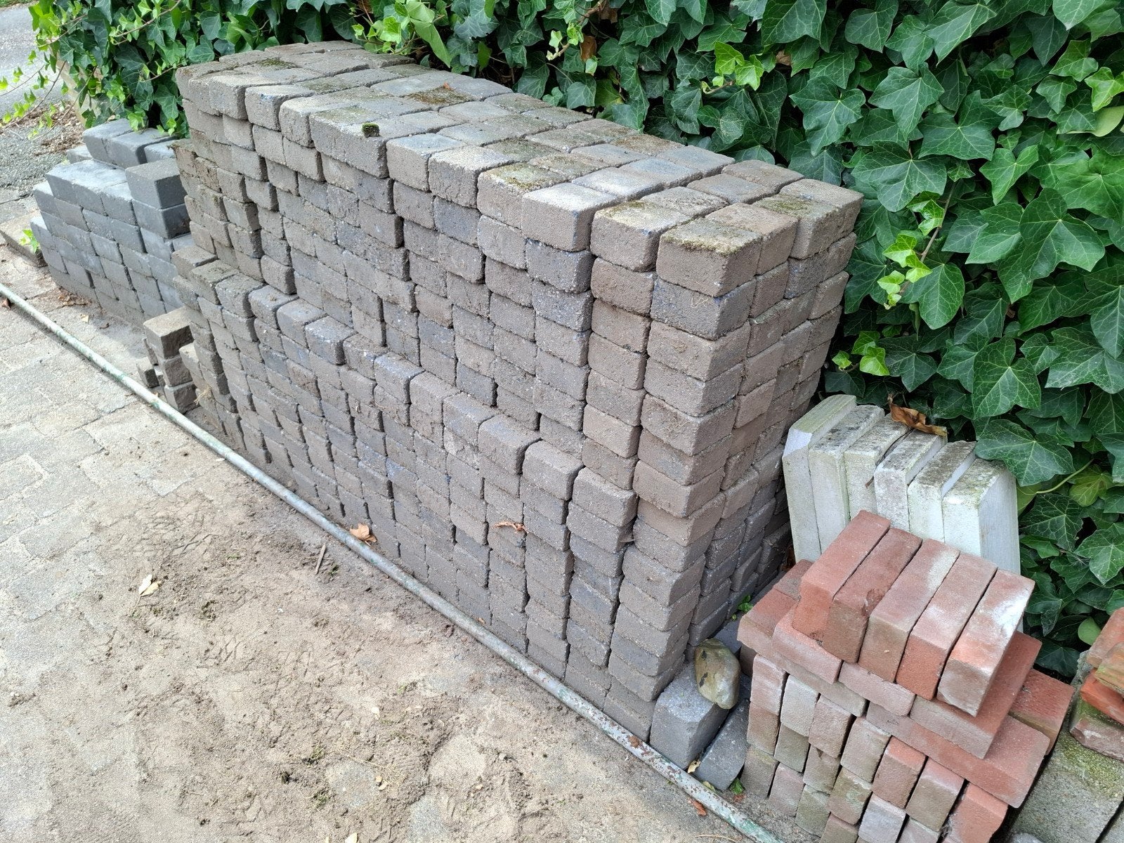Getrommelde stenen 10x10 cm - 1000 stuks Gratis af te halen., Ophalen, Gebruikt, Klinkers, 10 m² of meer