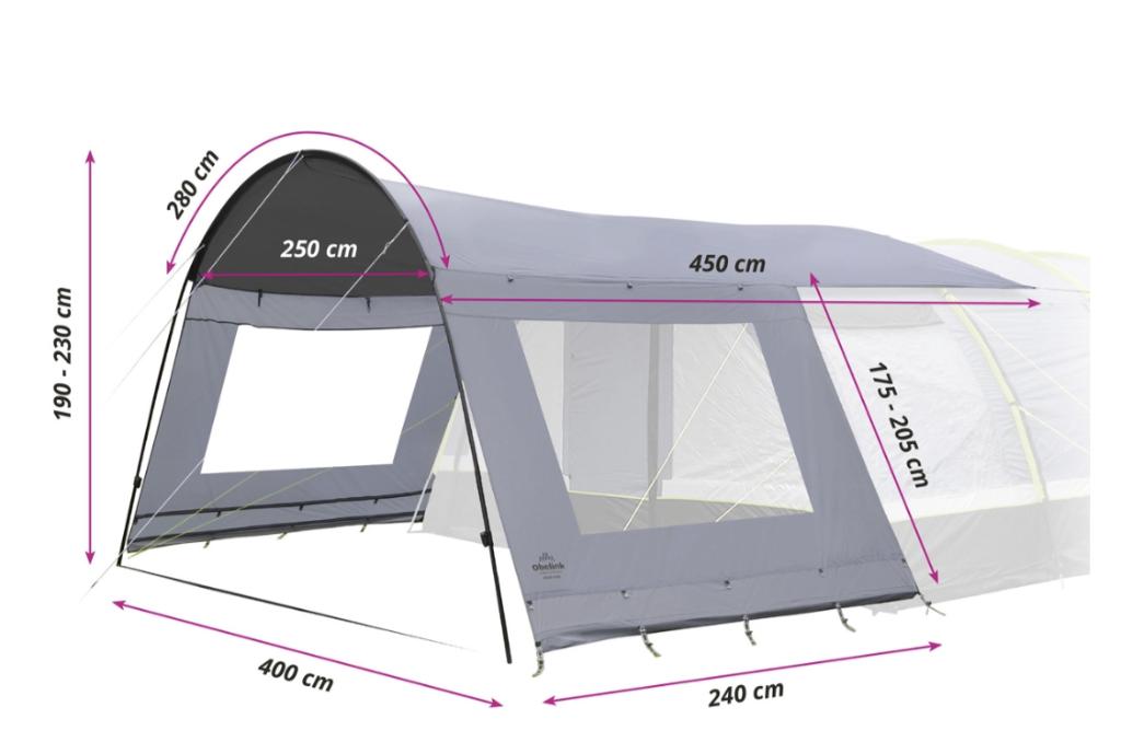 Obelink Soleil Plus Window CoolDark Tentluifel, Caravans en Kamperen, Ophalen, Zo goed als nieuw, Tot en met 6