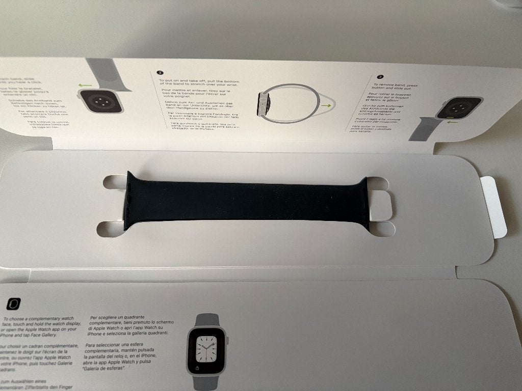 Apple Watch Solo Loop Midnight maat 5 — 42/44/45/46/49 mm, Bandje, Ophalen of Verzenden, Zo goed als nieuw, Apple