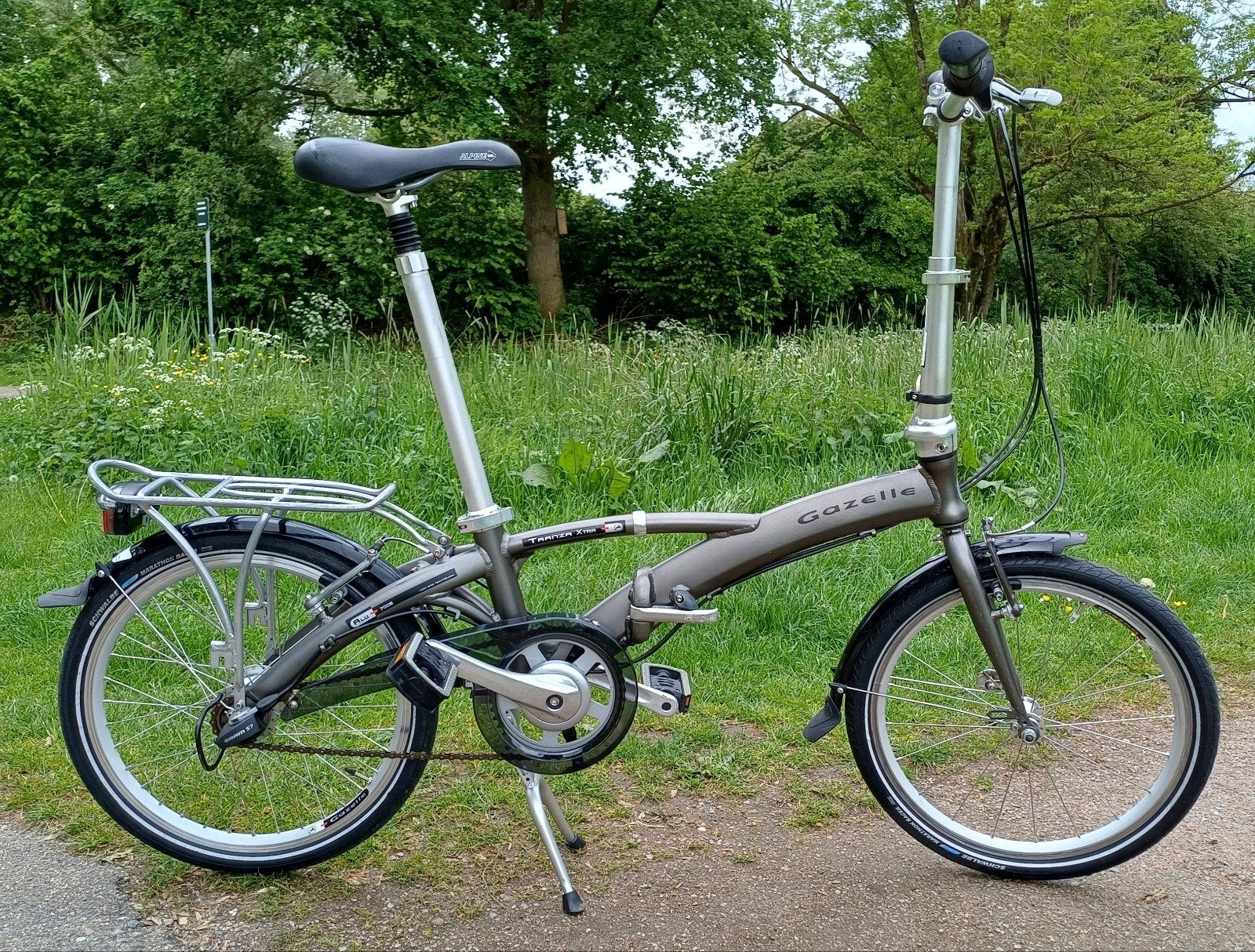 Mooie Gazelle vouwfiets, Ophalen, 20 inch of meer, Gebruikt, Velgrem