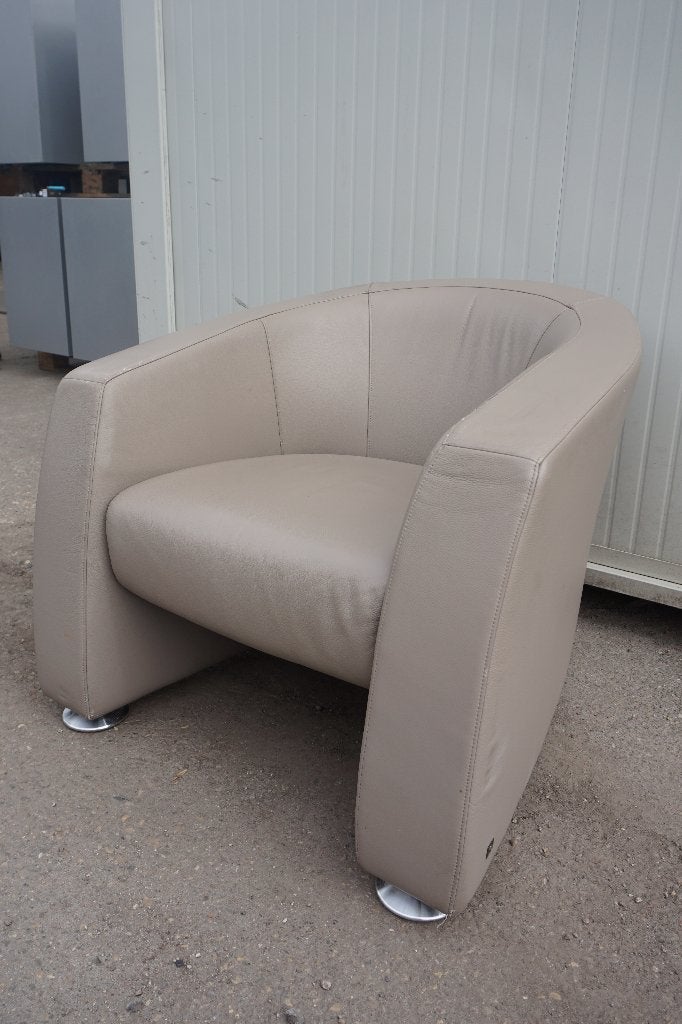 Rolf Benz club fauteuil prachtige leren stoel, Gebruikt, Ophalen of Verzenden, 75 tot 100 cm, Leer
