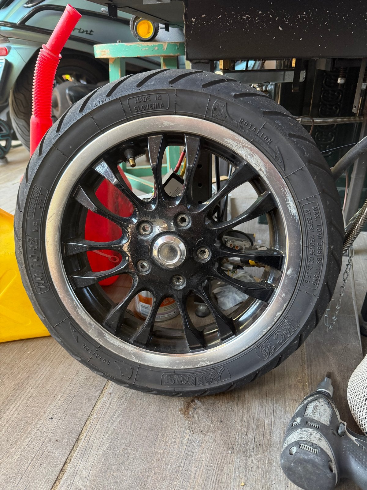 Vespa velgen voor en achter met goede banden, Ophalen of Verzenden, Gebruikt, Overige typen, Vespa