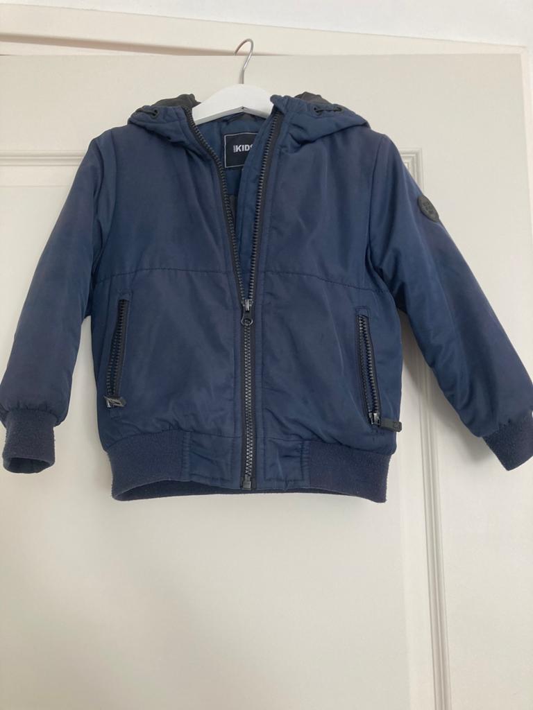 Winterjas blauw maat 98/104, Kinderen en Baby's, Kinderkleding | Maat 98, Ophalen of Verzenden, Gebruikt, Jongen, Jas