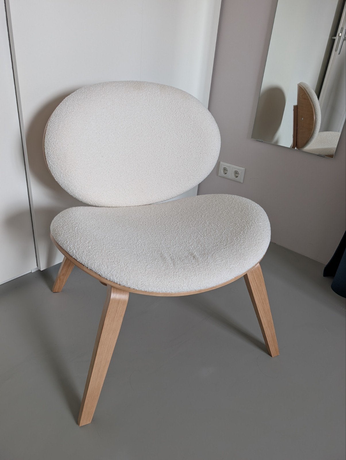Japandi Fauteuil Teddy Stof - Comfort en Stijl, Huis en Inrichting, Fauteuils, Ophalen, Japandi, 75 tot 100 cm, Zo goed als nieuw