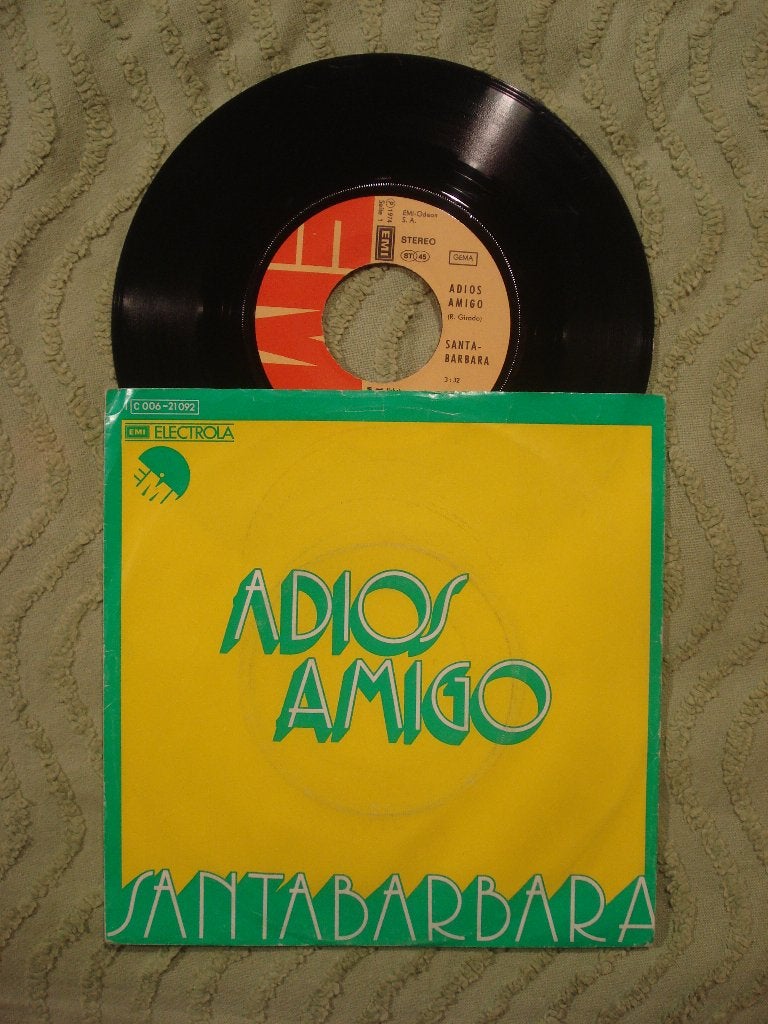 Santabarbara 7" Vinyl Single: ‘Adios amigo’ (Duitsland), Cd's en Dvd's, Ophalen of Verzenden, Gebruikt, 7 inch, Pop