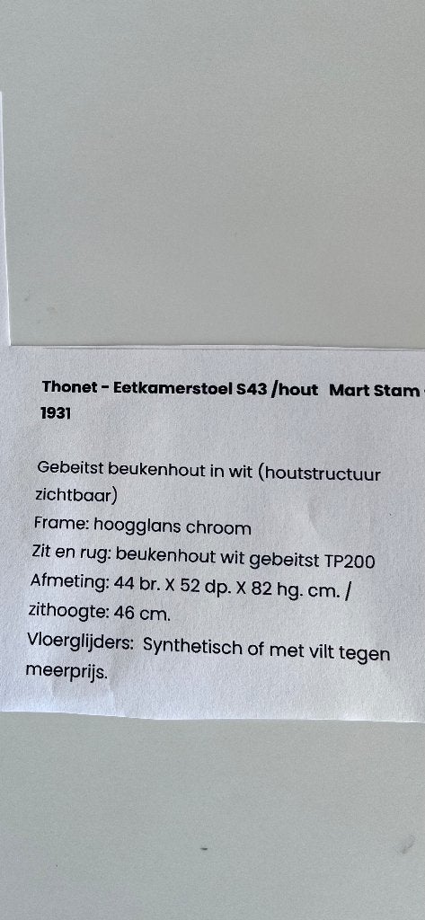 Thonet stoelen ( twee) te koop, Ophalen, Twee, Wit, Thonet