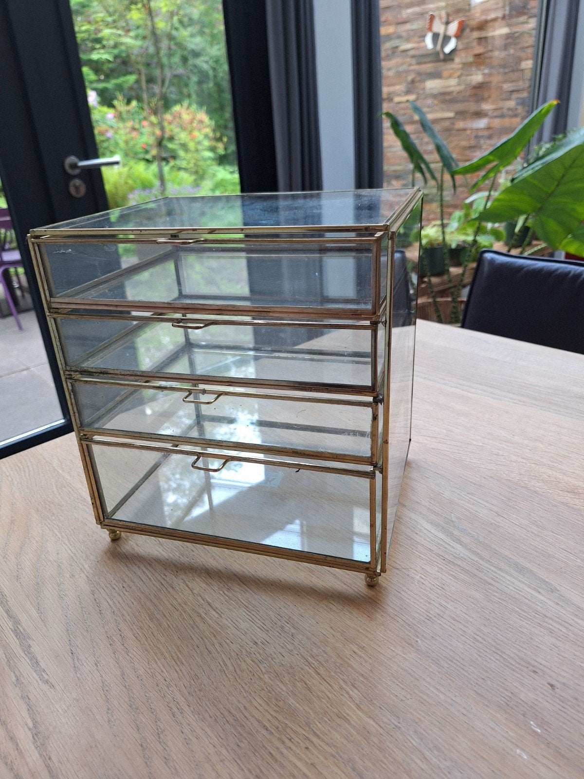 Glazen ladekastje van HK Living, Minder dan 50 cm, Gebruikt, Ophalen of Verzenden, 3 of 4 laden