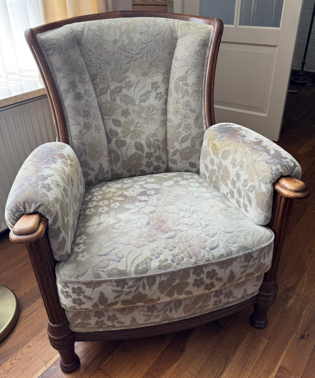 Mooie brocante fauteuil, Huis en Inrichting, Fauteuils, Ophalen, Gebruikt, 75 tot 100 cm, 75 tot 100 cm