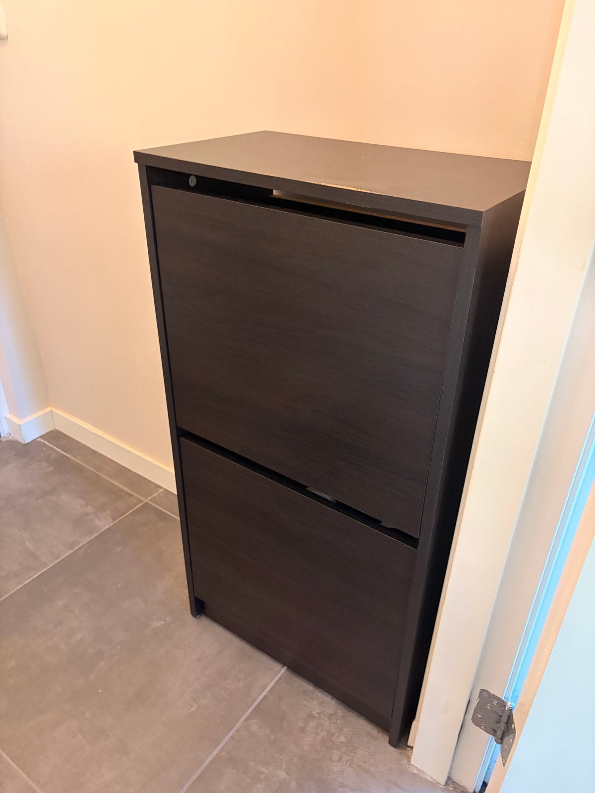 IKEA BISSA Schoenenkast Zwart 49x28x93cm, Ophalen, Gebruikt