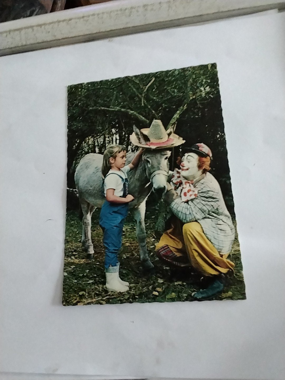 Oude ansichtkaart:  PIPO DE CLOWN , Petra en ezel, Verzamelen, Ophalen of Verzenden, 1960 tot 1980, Gelopen