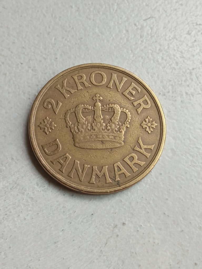 Denemarken 2 kronen 1925., Ophalen of Verzenden, Overige landen, Losse munt
