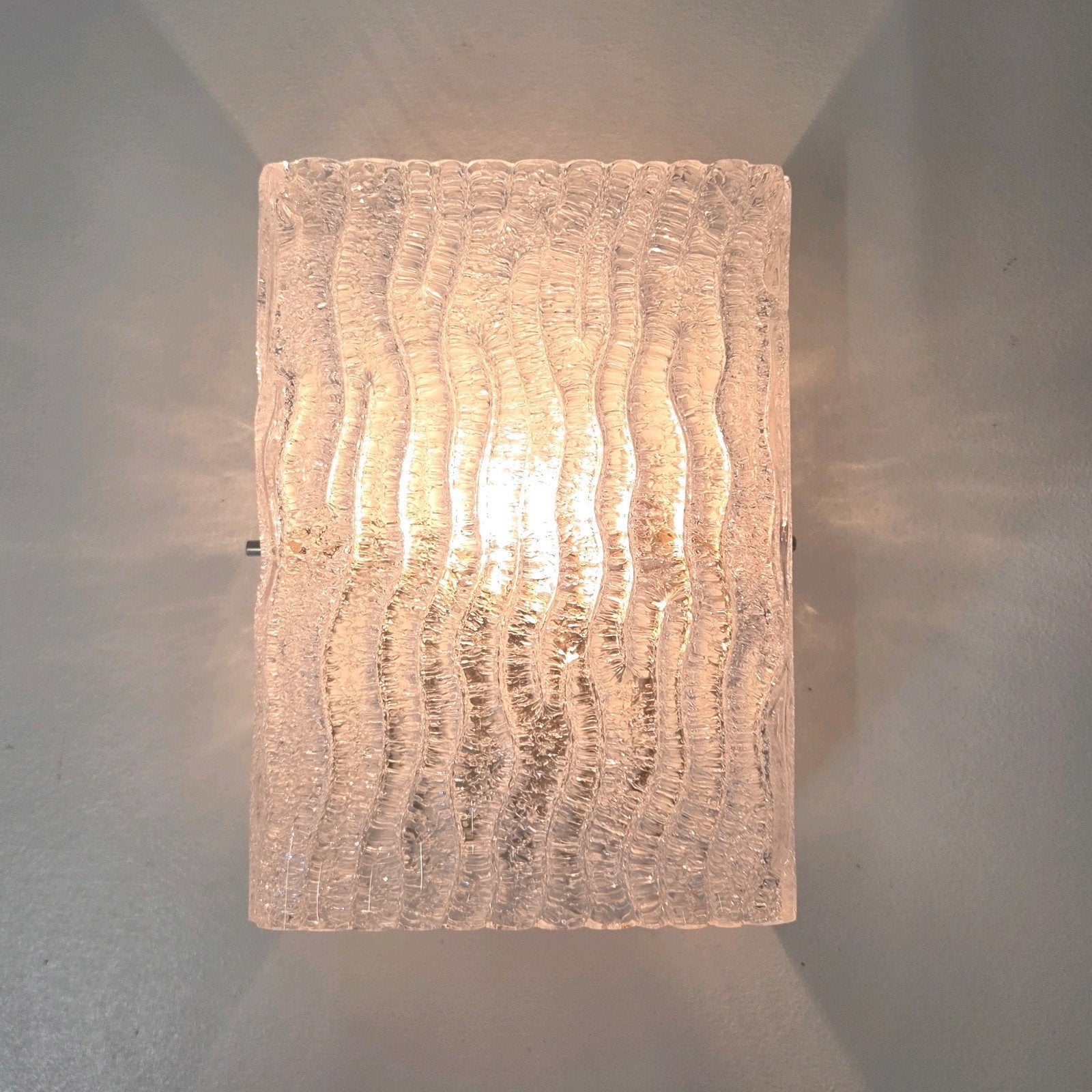 Mid Century modern Kalmar Franken wandlamp jaren 60 lamp, Ophalen, E14 (klein), Zo goed als nieuw, Glas