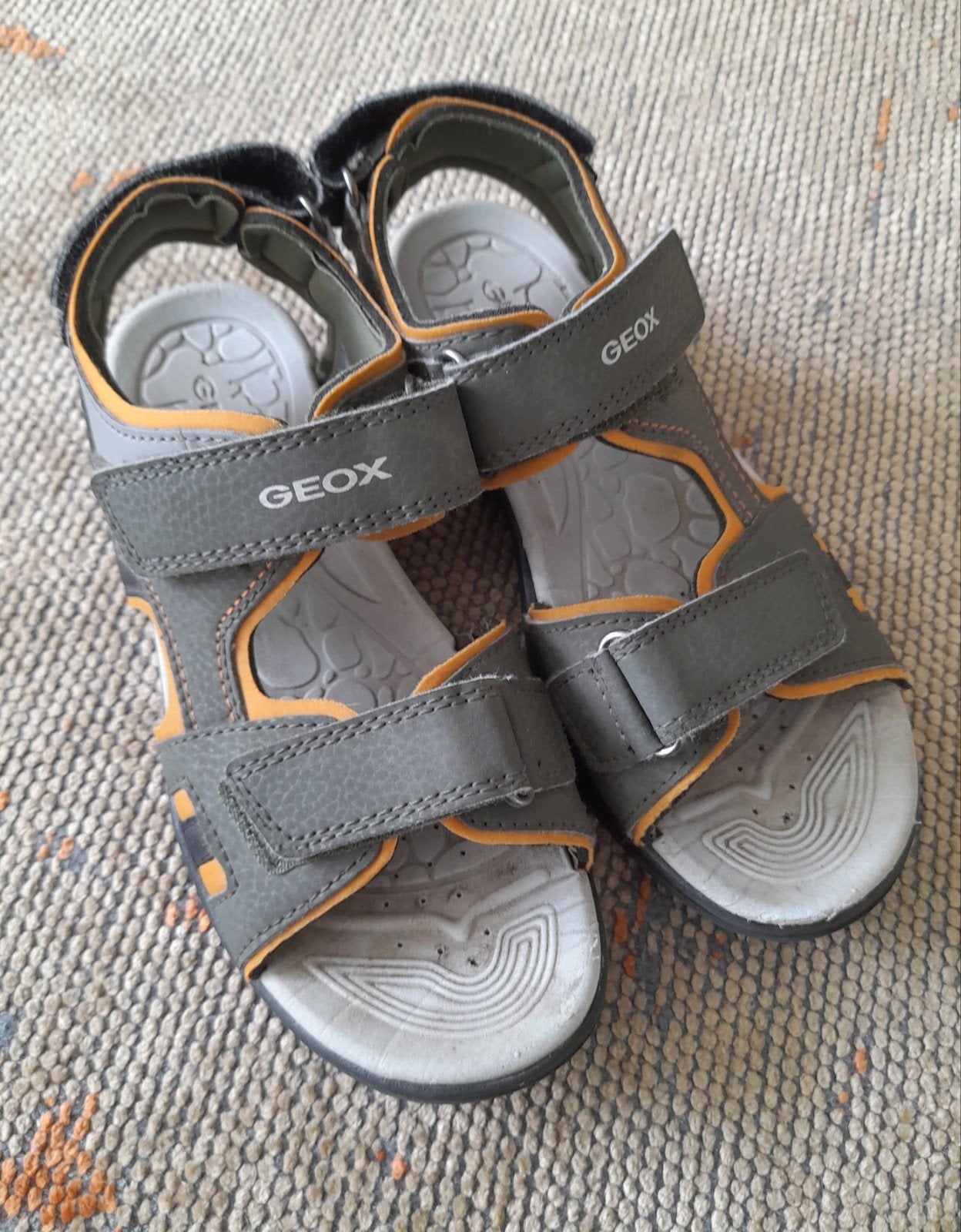 Geox sandalen legergroen/oranje maat 32, Gebruikt, Jongen of Meisje, Ophalen of Verzenden, Geox