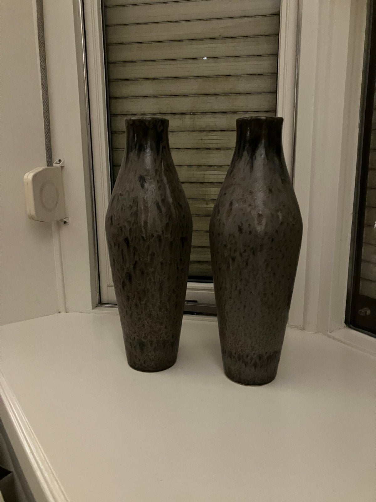Set van 2 moderne vazen - Grijs/Bruin gespikkeld, Ophalen