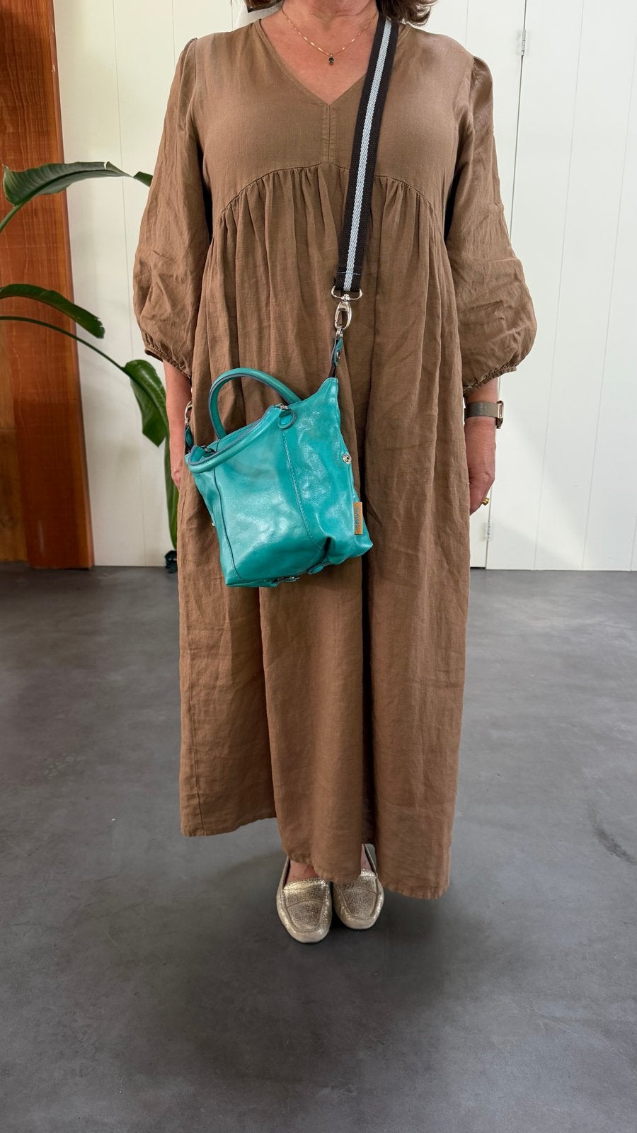 Gabs Schoudertasje in Turquoise Leer, Sieraden, Tassen en Uiterlijk, Tassen | Damestassen, Ophalen of Verzenden, Zo goed als nieuw