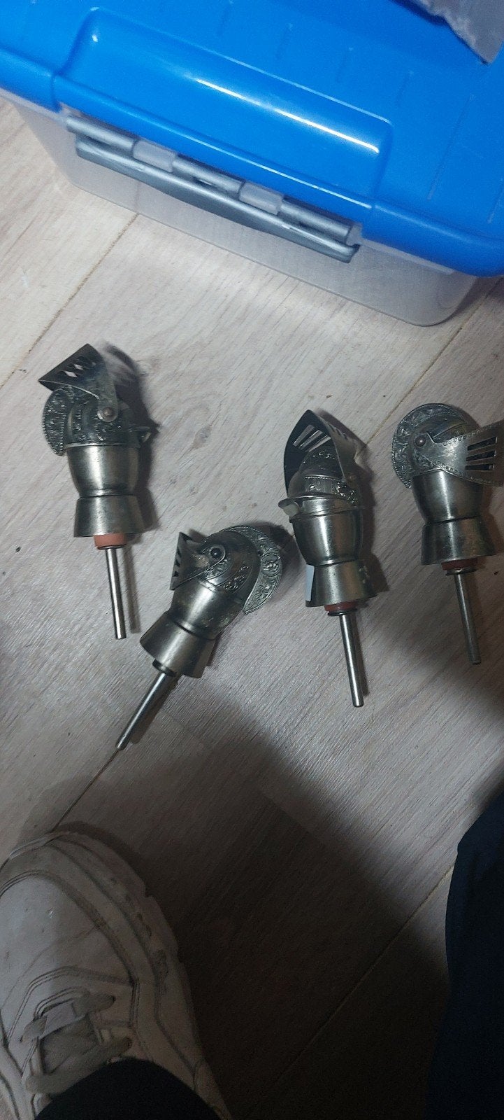 Set van 4 ridderhelm flesstoppers, Ophalen of Verzenden