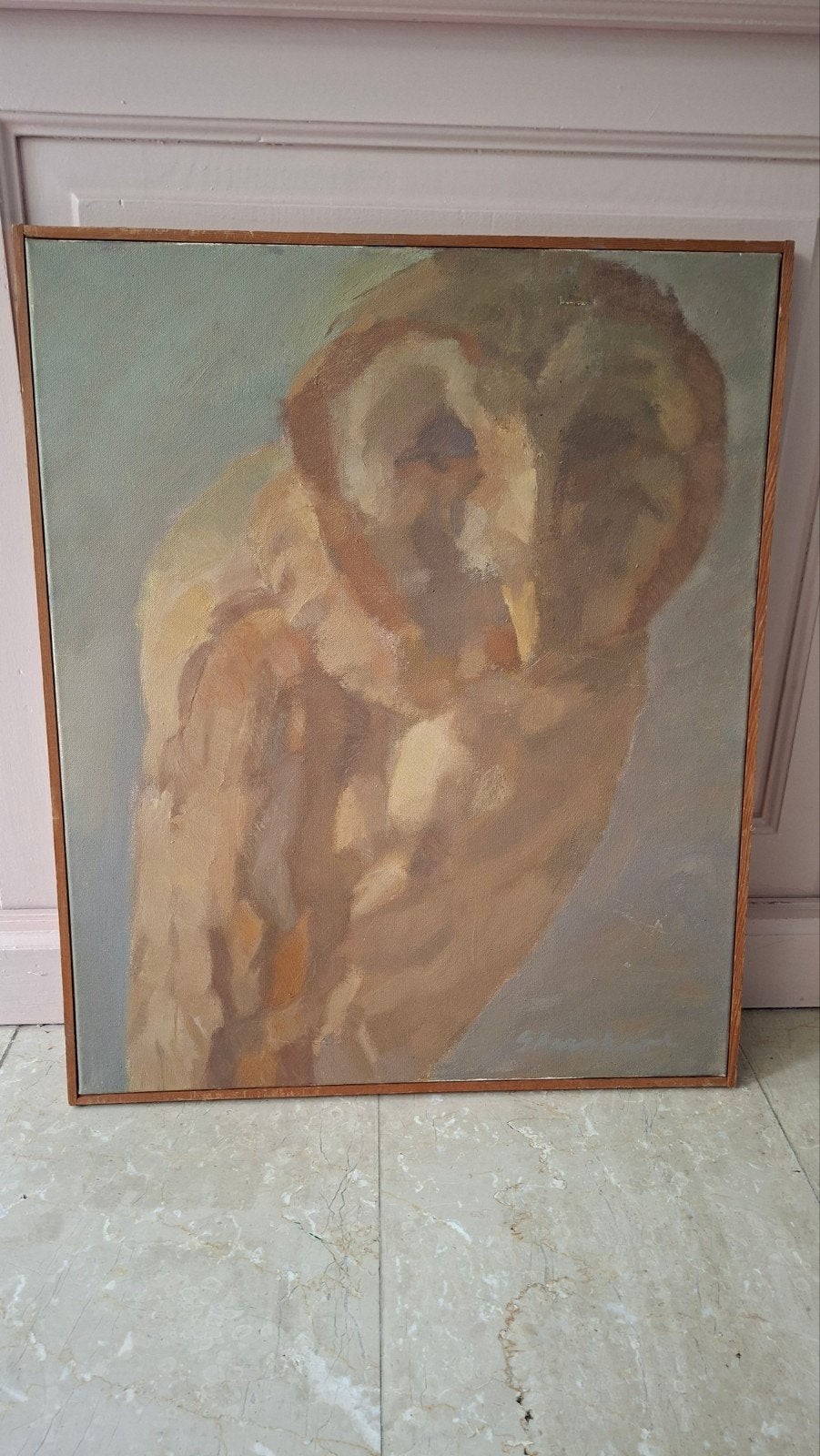 olieverf schilderij uil, Ophalen of Verzenden