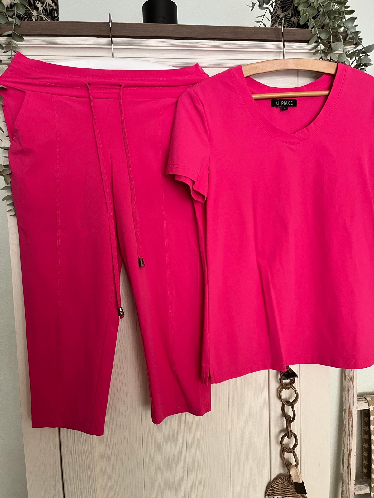 Mi Piace travel set roze - capri XS & shirt S, Ophalen of Verzenden, Zo goed als nieuw