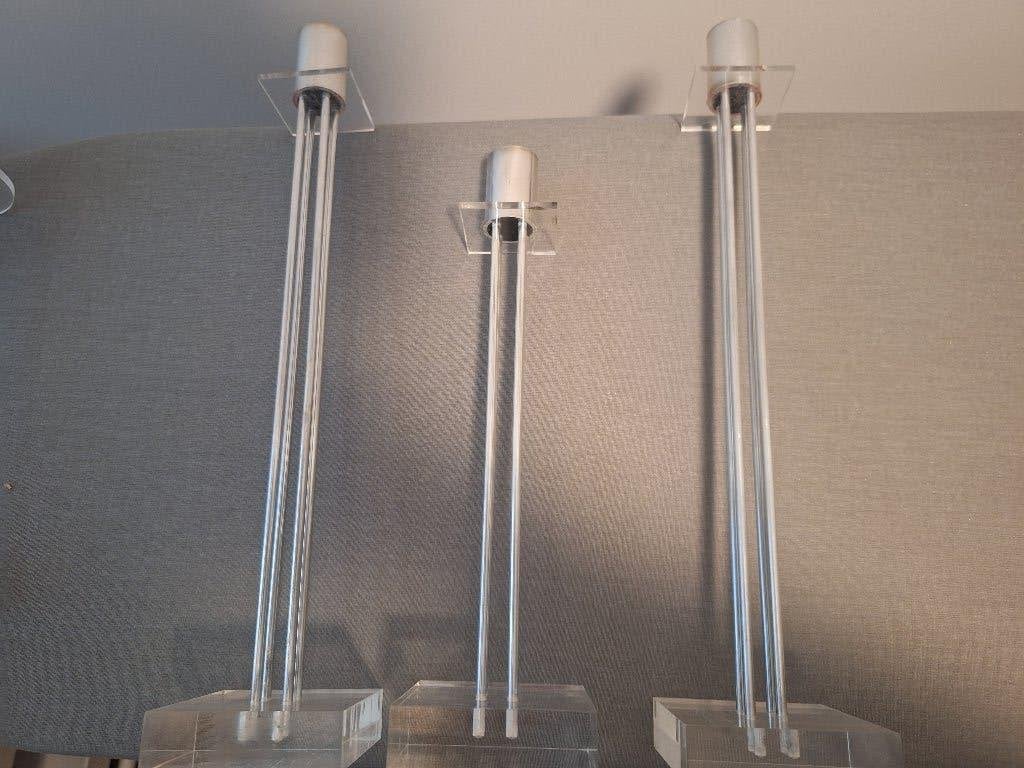Kandelaars plexiglas , 7 stuks, Huis en Inrichting, Woonaccessoires | Kandelaars en Kaarsen, Overige materialen, Verzenden, Zo goed als nieuw