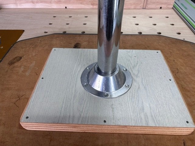 Camper tafel, Ophalen