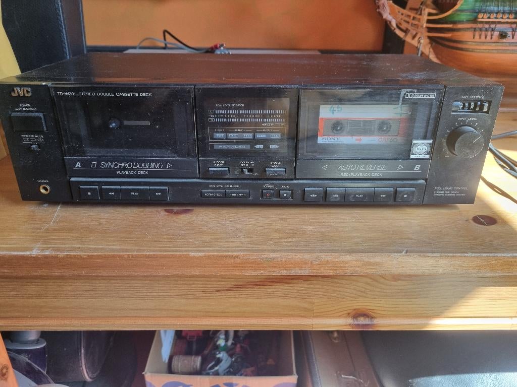 JVC dubbel cassettedeck TD- W301, Ophalen, Dubbel, JVC, Auto-reverse