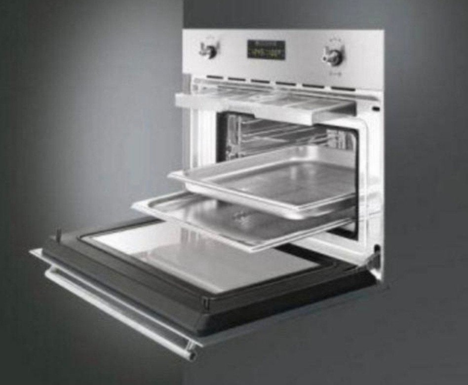 SMEG rvs inbouw stoomoven met waterreservoir S45VX2C - 35 L, Ophalen, Minder dan 45 cm, Smeg, Inbouw