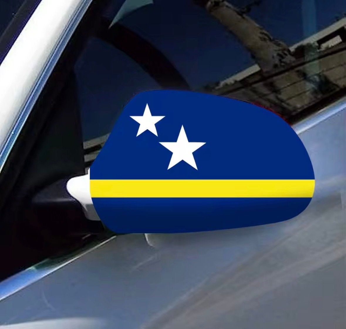 Autospiegelhoes met Curaçao vlag - Unieke stijl, Ophalen of Verzenden, Nieuw, Universele onderdelen