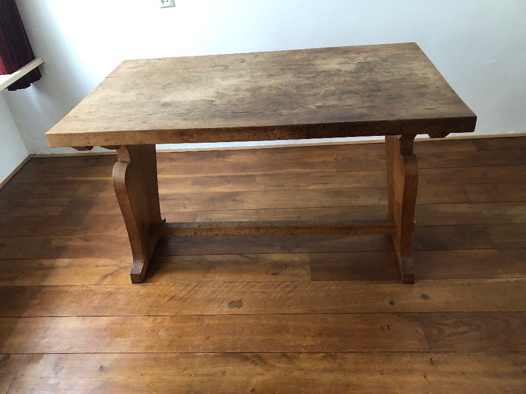Kloostertafel, Ophalen, Gebruikt, 100 tot 150 cm, Eikenhout