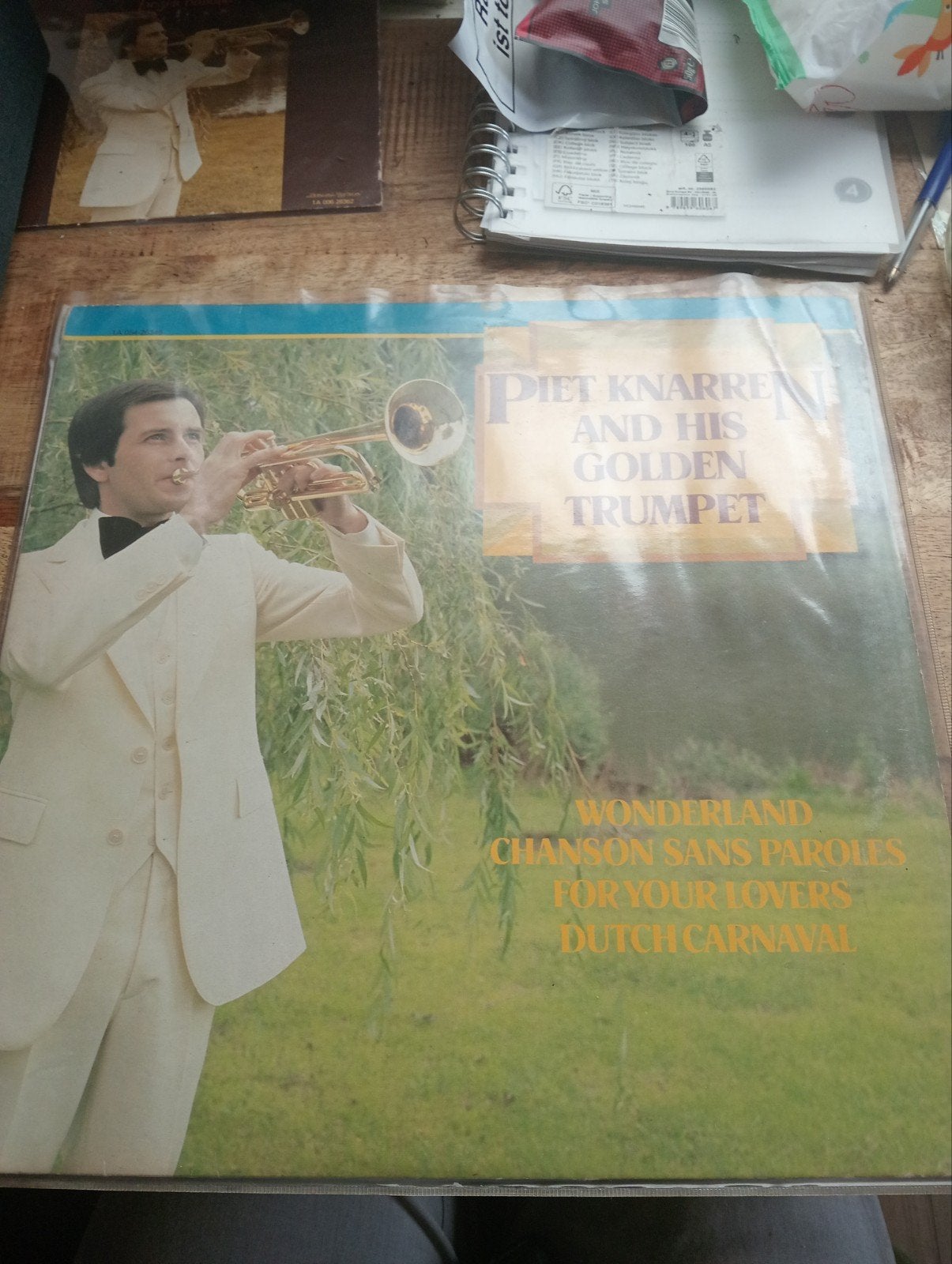 Lp Piet knarren and his golden trumpet, Ophalen of Verzenden, Zo goed als nieuw, Overige formaten, Levenslied of Smartlap