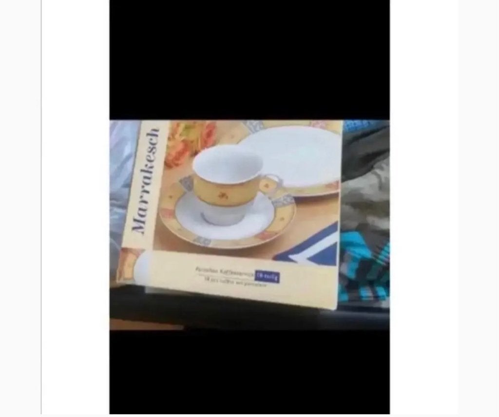 Nieuw in doos porselein koffieset servies kopjes schotels, Nieuw, Ophalen of Verzenden, Overige stijlen, Porselein