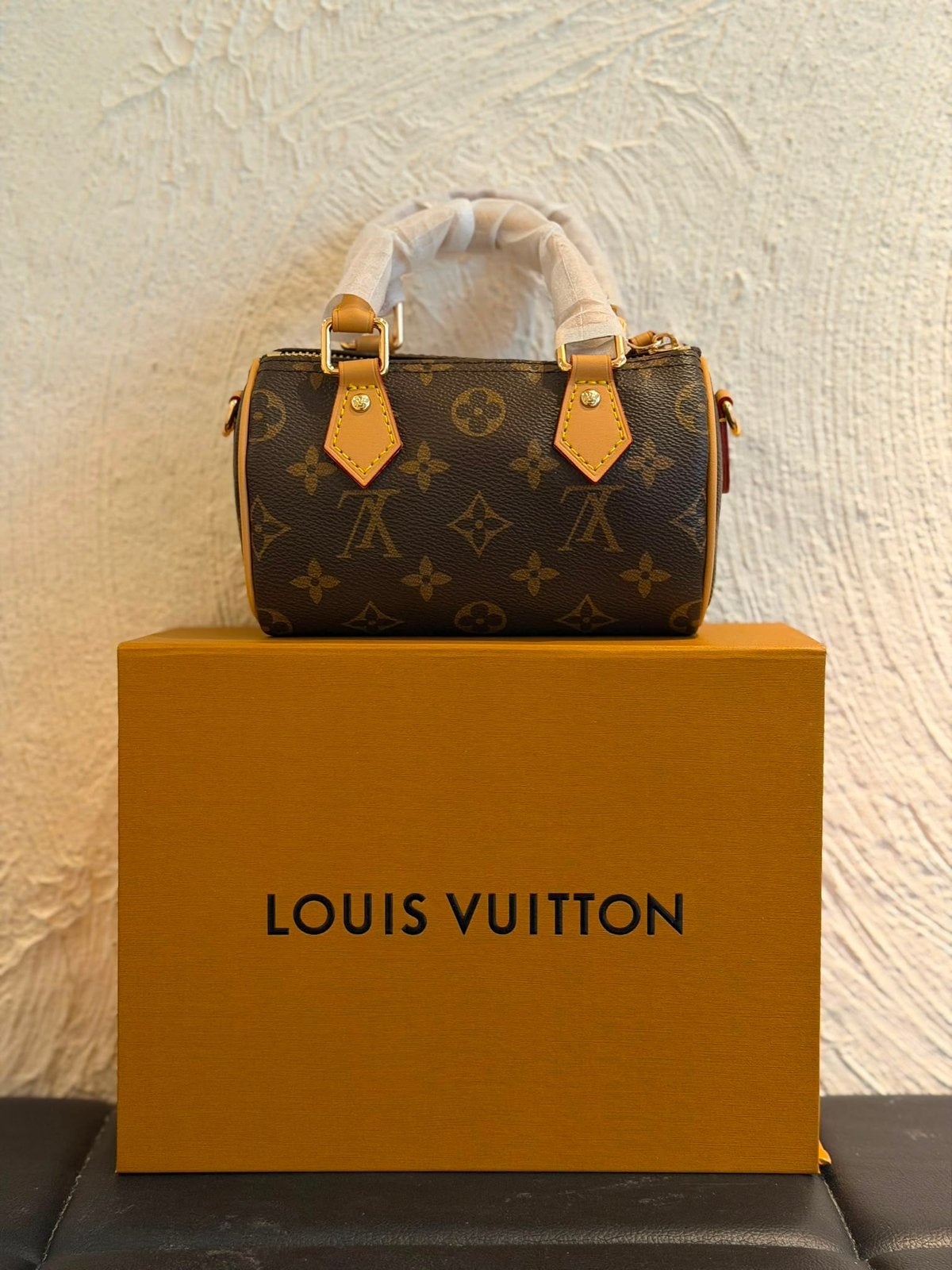 Louis Vuitton Nano Speedy Monogram, Ophalen of Verzenden, Nieuw, Bruin, Handtas
