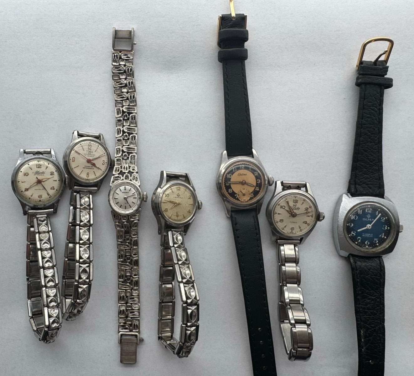 Set van 7 dameshorloges – Zwitsers & Seiko vintage, Gebruikt, Polshorloge, Ophalen of Verzenden, Seiko