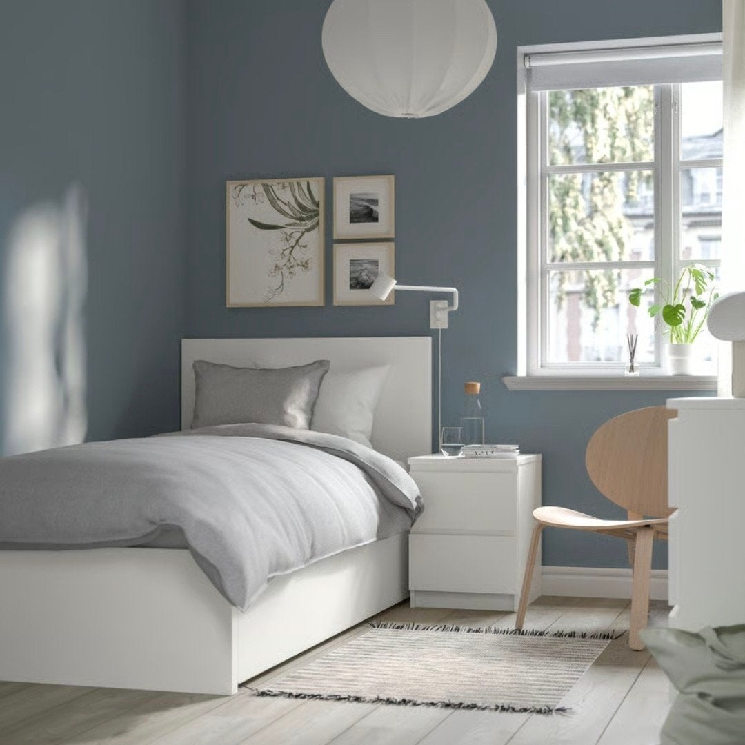 2X Complete Ikea single bed in perfect condition 90 x 200 cm, Ophalen, 90 cm, Eenpersoons, Wit