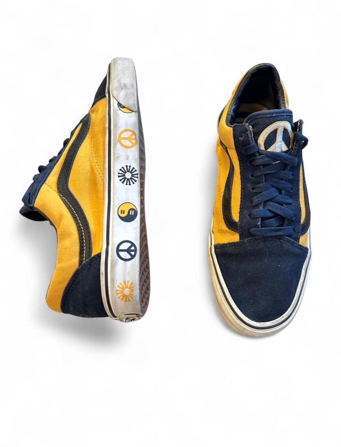 Vans Old Skool “Take A Stand” Peace Sign Sneakers EU 42.5, Ophalen of Verzenden, Gedragen, Blauw, Sneakers of Gympen