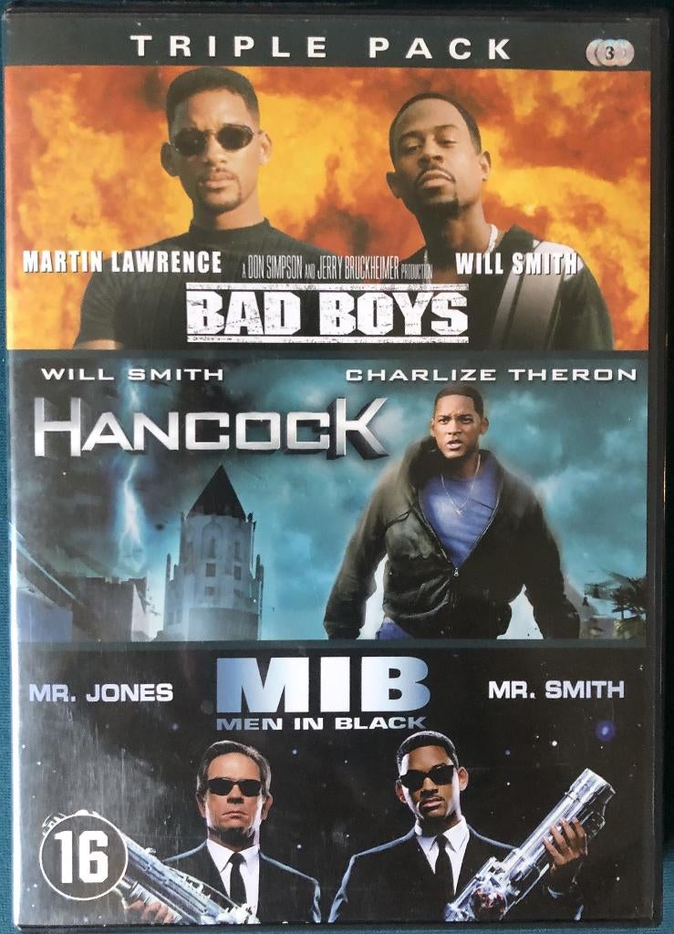 Triple Pack Bad Boys, Hancock, MIB, Vanaf 12 jaar, Verzenden, Zo goed als nieuw, Boxset