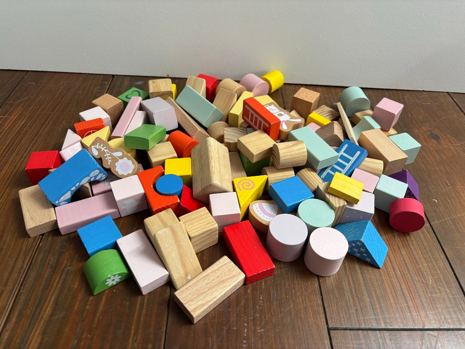 Grote set houten bouwblokken voor kinderen, Kinderen en Baby's, Ophalen of Verzenden, Gebruikt, Overige merken