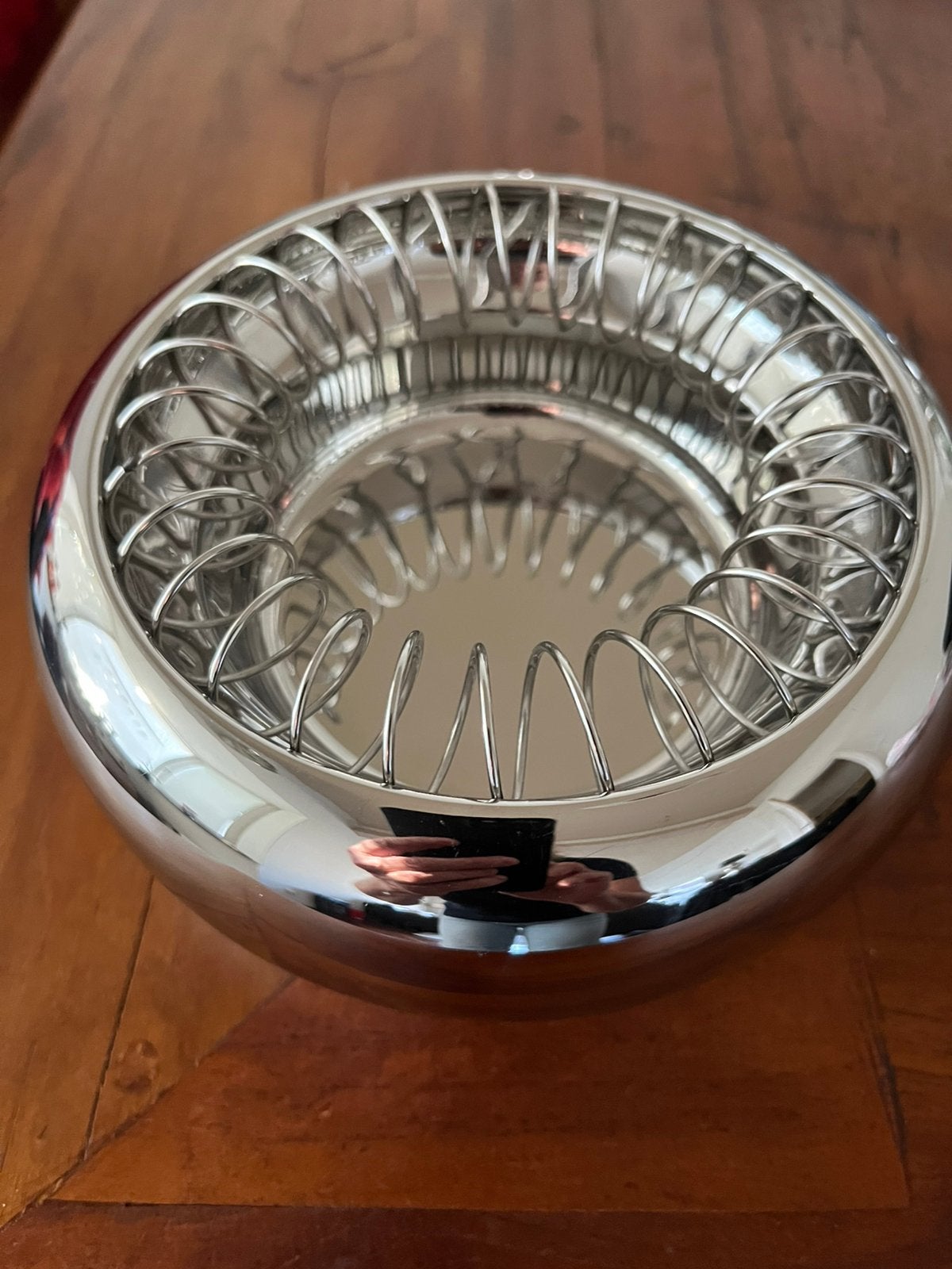 Mooie Alessi spiraalasbak GROOT model, Gebruikt, Ophalen of Verzenden, Zilver, Metaal