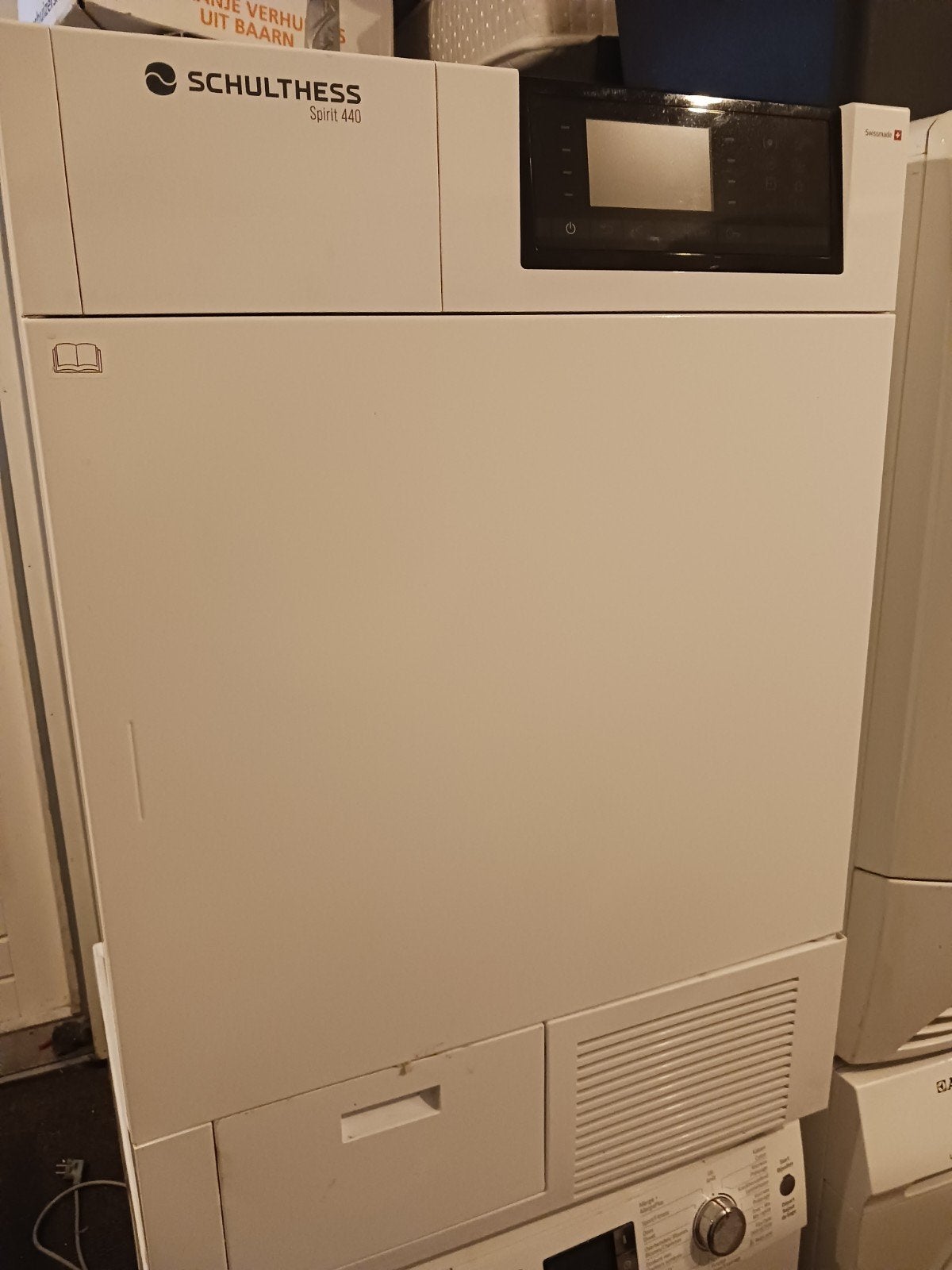 Schulthess Spirit 440 condensdroger ( Met garantie ), 6 tot 8 kg, Anti-kreukfase, Ophalen of Verzenden, Zo goed als nieuw