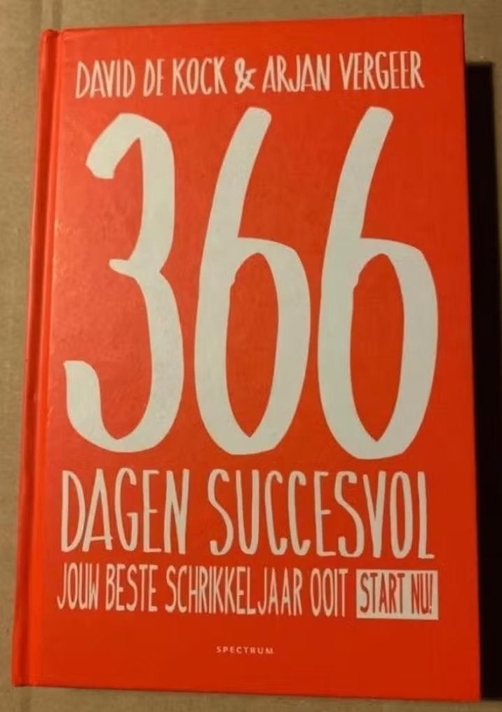 366 dagen succesvol; David de Kock Arjan Vergeer; schrikkelj, Ophalen of Verzenden, Zo goed als nieuw