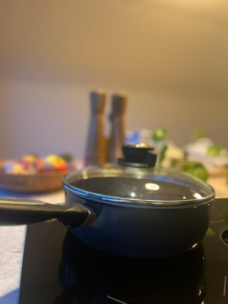 Pan Tefal - braadpan, bakpan, pan met handvat, Ophalen of Verzenden, Gebruikt, Gietijzer