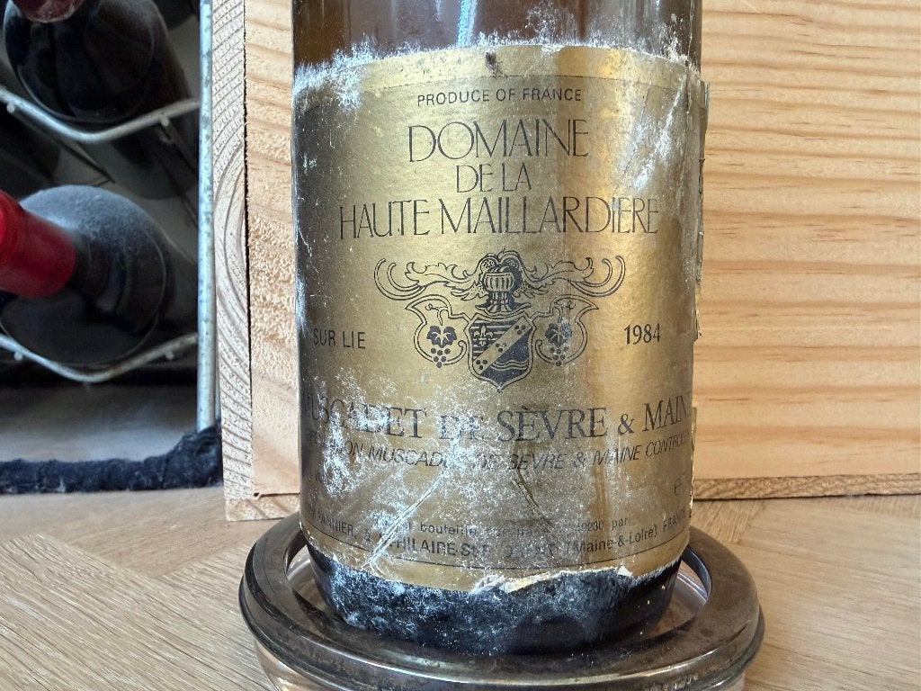 1984 Muscadet "Domaine de la Haute Maillardière", Verzamelen, Gebruikt, Frankrijk, Ophalen of Verzenden, Witte wijn