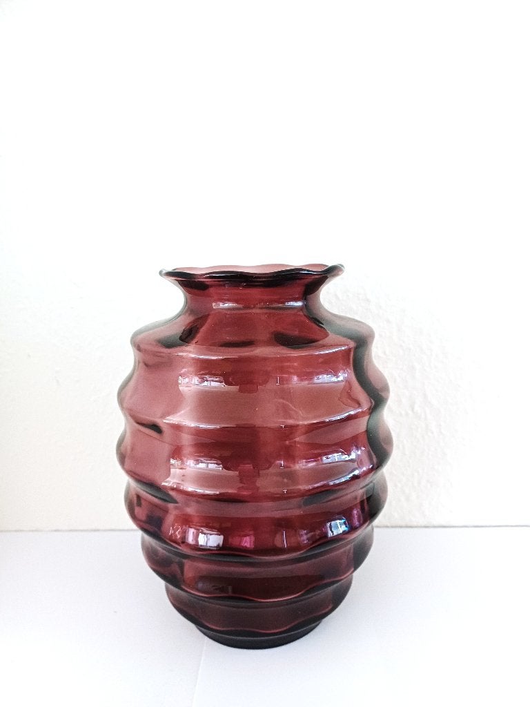 art deco vaas Doyen, paars jaren 30 model Floralies, Ophalen of Verzenden