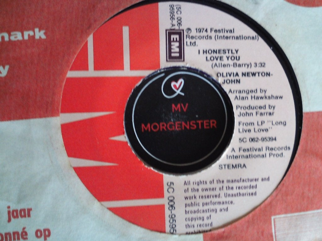 olivia newton john - l honestly love you 21jul, 7 inch, Ophalen of Verzenden, Zo goed als nieuw, Pop