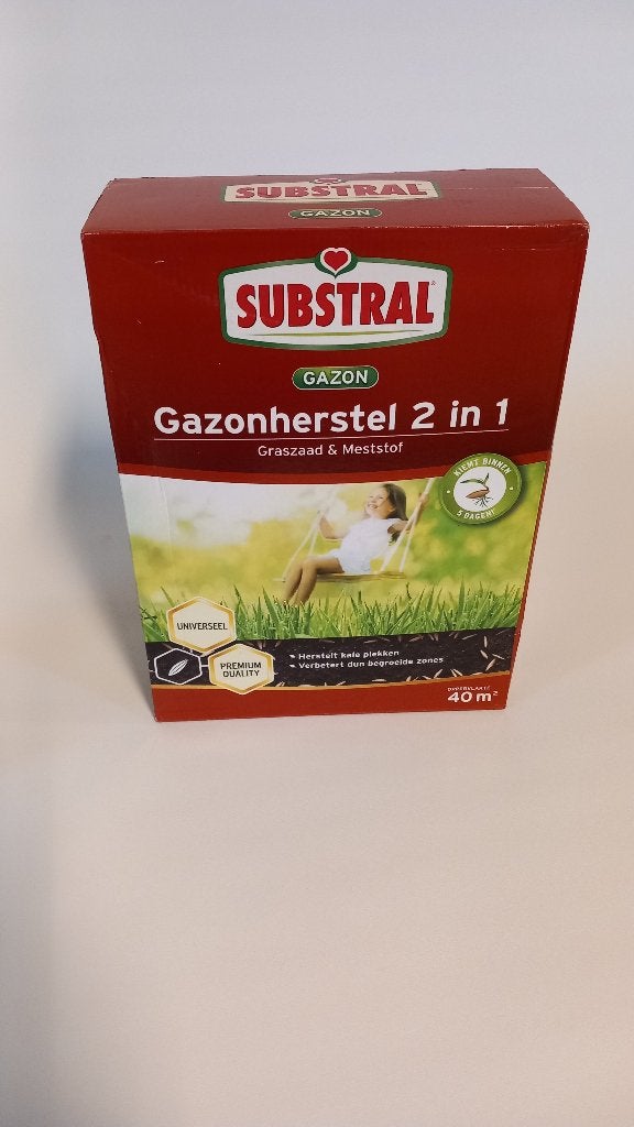 graszaad Substral gazonherstel 2 in 1, inclusief porto 2 kg, Ophalen of Verzenden, Nieuw, 20 m² of meer, Gras