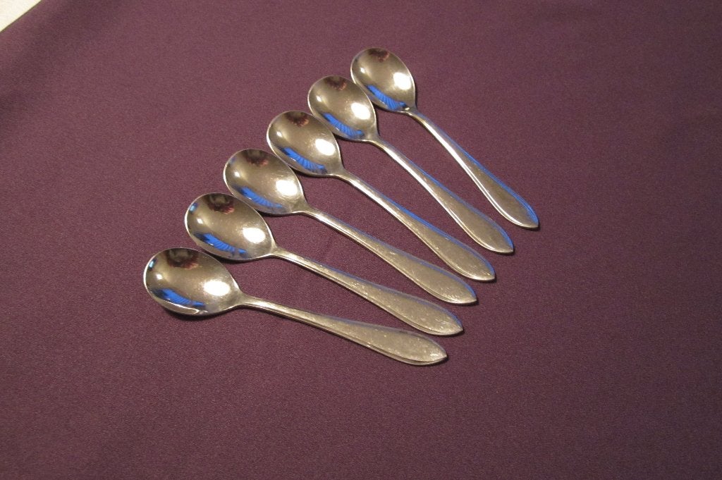 6 eierlepeltjes (ei lepel) 11,5cm Gero Zilmeta 718 puntfilet, Gebruikt, Gero, Ophalen of Verzenden, Rvs of Chroom