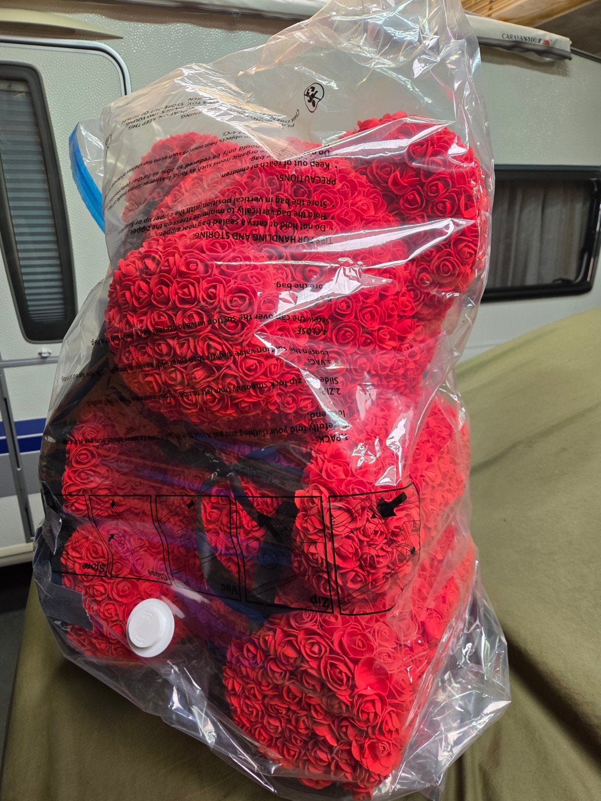 Rode Rozenbeer - Valentijnscadeau, Ophalen, Met doos, Beer, Zo goed als nieuw