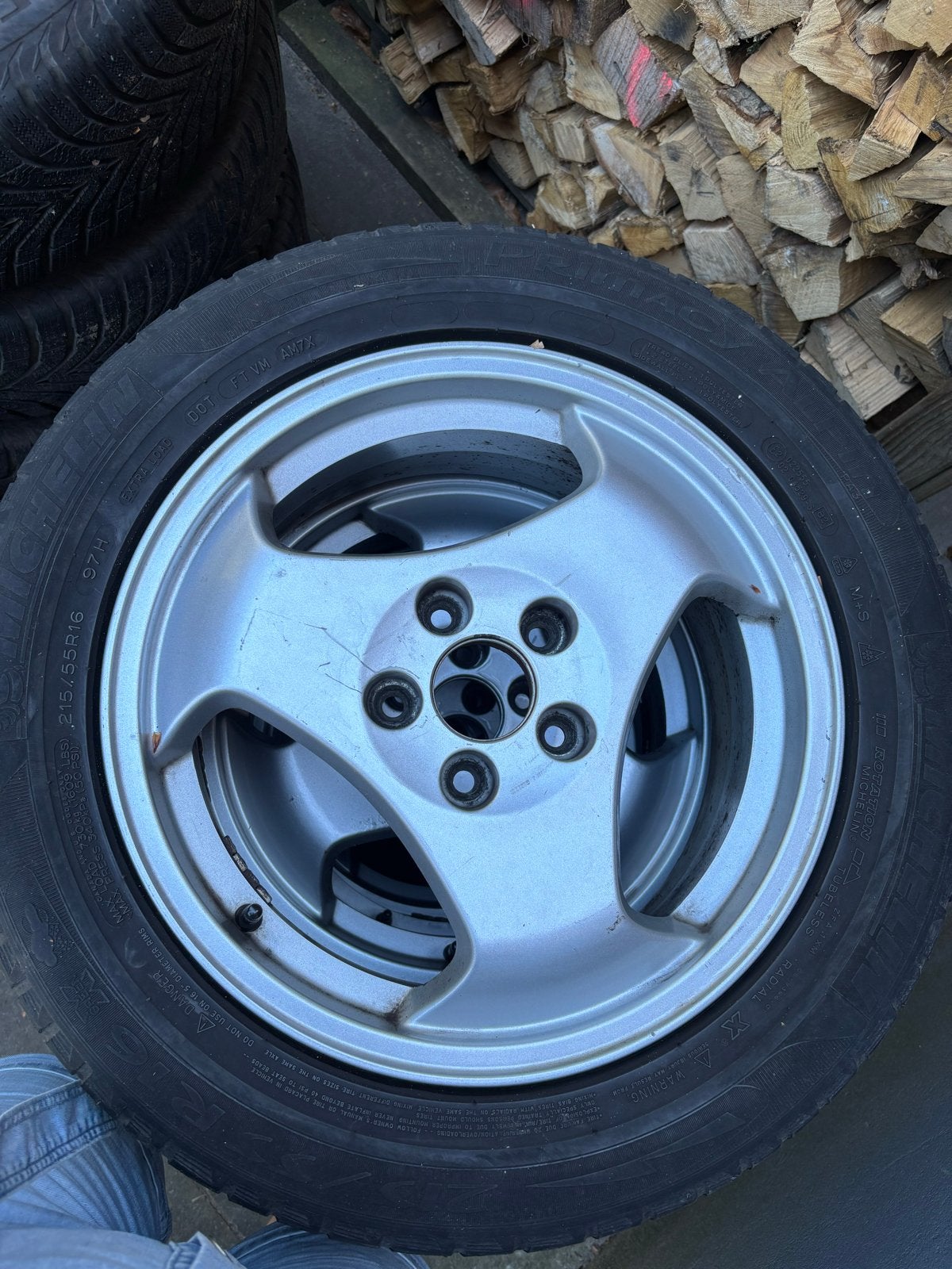 Saab velgen 16 inch (banden versleten) - 4 stuks, Auto-onderdelen, Banden en Velgen, Ophalen of Verzenden, Gebruikt, 16 inch, Velg(en)
