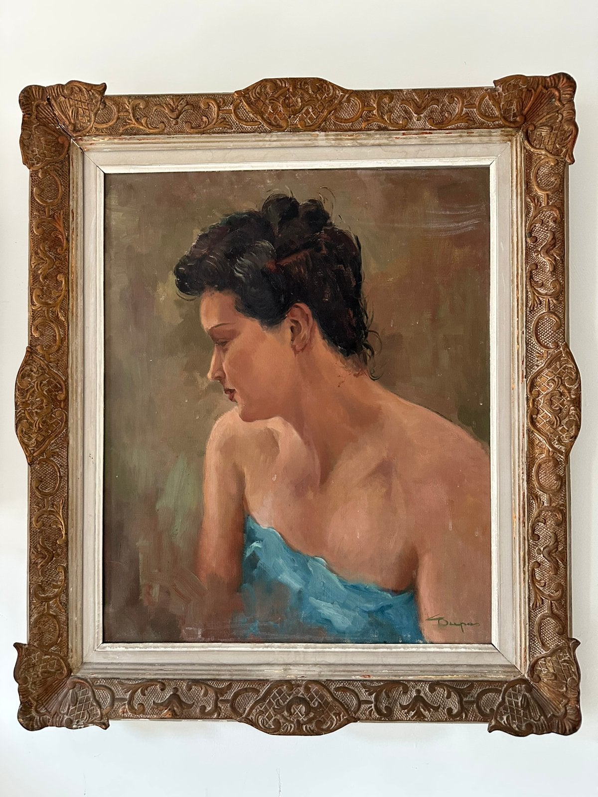 Antieke Schilderij Julien Dupas, Ophalen of Verzenden