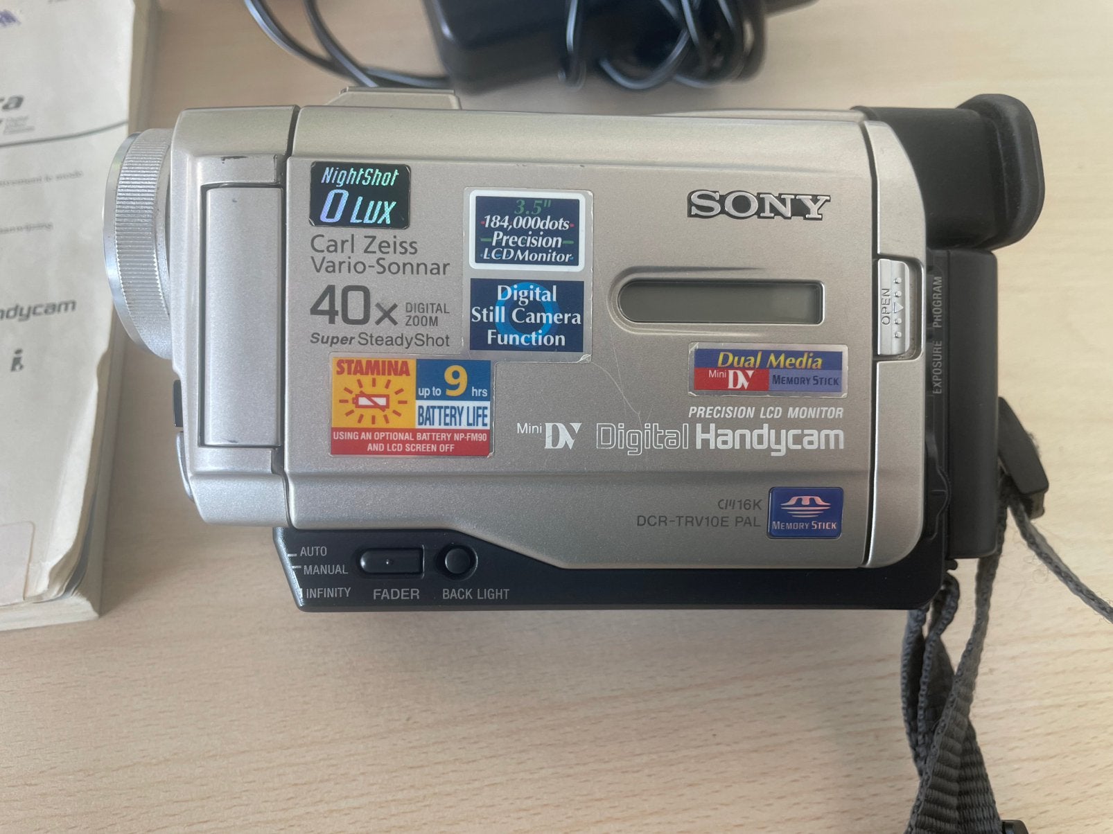 Sony digitale handycam digital video camera, Ophalen, Gebruikt, 20x of meer, Band, Disc of Geheugen